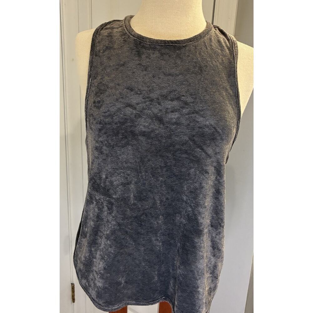 Free People intimately Frenchie Velour Racerback Tank Top - Charcoal - Size M